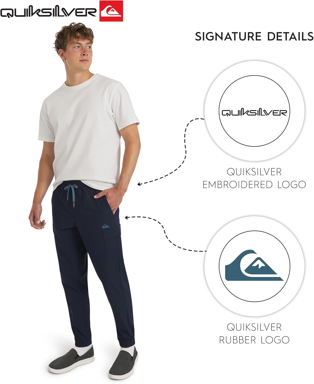 Quiksilver Mens Regular Fit Active Performance Midweight Cargo Woven Jogger Pants - Image 6