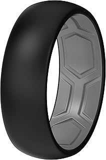 Silicone Rings for Him and Her, Rubber Wedding Engagement Bands Unisex, 1.8mm Thick in 4mm & 8mm Widths, Variety Multipack 1/4/7