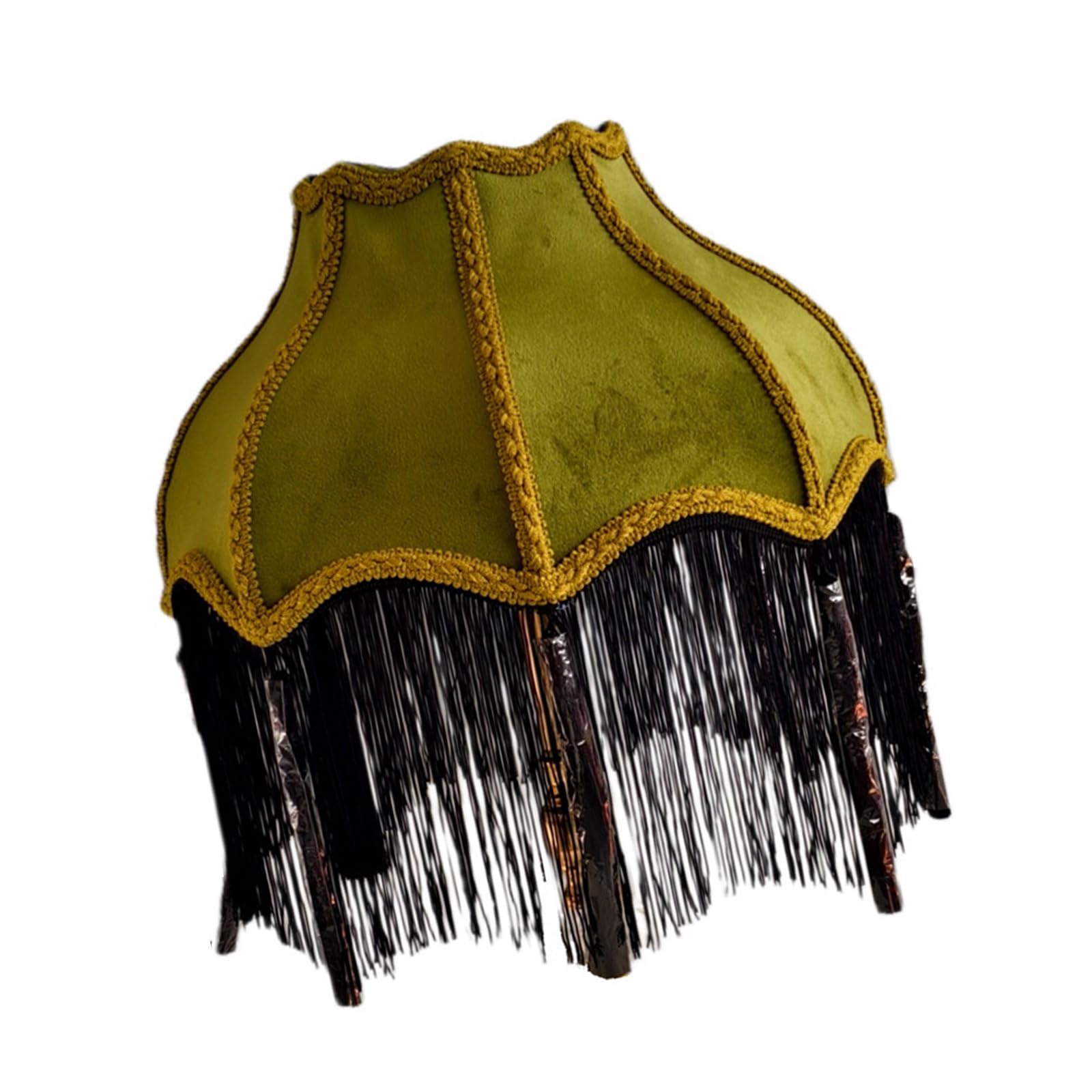 Mekalero Tassels Pendant Lamps Shade Fabric Construction Floor Fixture Pendant Light Shade for Home Cafe Restaurant Lighting Victorian Fashion Lightshade
