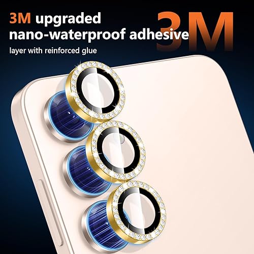 Vista 1325 de para Samsung Galaxy Z Flip 7 Protector de Lente de Cámara, Cubierta de Lente de Vidrio Templado con Anillo de Metal Individual, [Fuerte Adhesión] 1