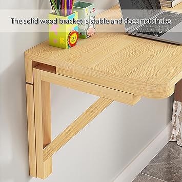 Folding Wall-Mounted Drop-Leaf Table,Heavy Duty Wall Mount Table Kitchen,Dining Table Desk Computer Desk Trestle Desk Stable and Durable for Kitchen, Laundry Room & Restaurant Use 8050cm