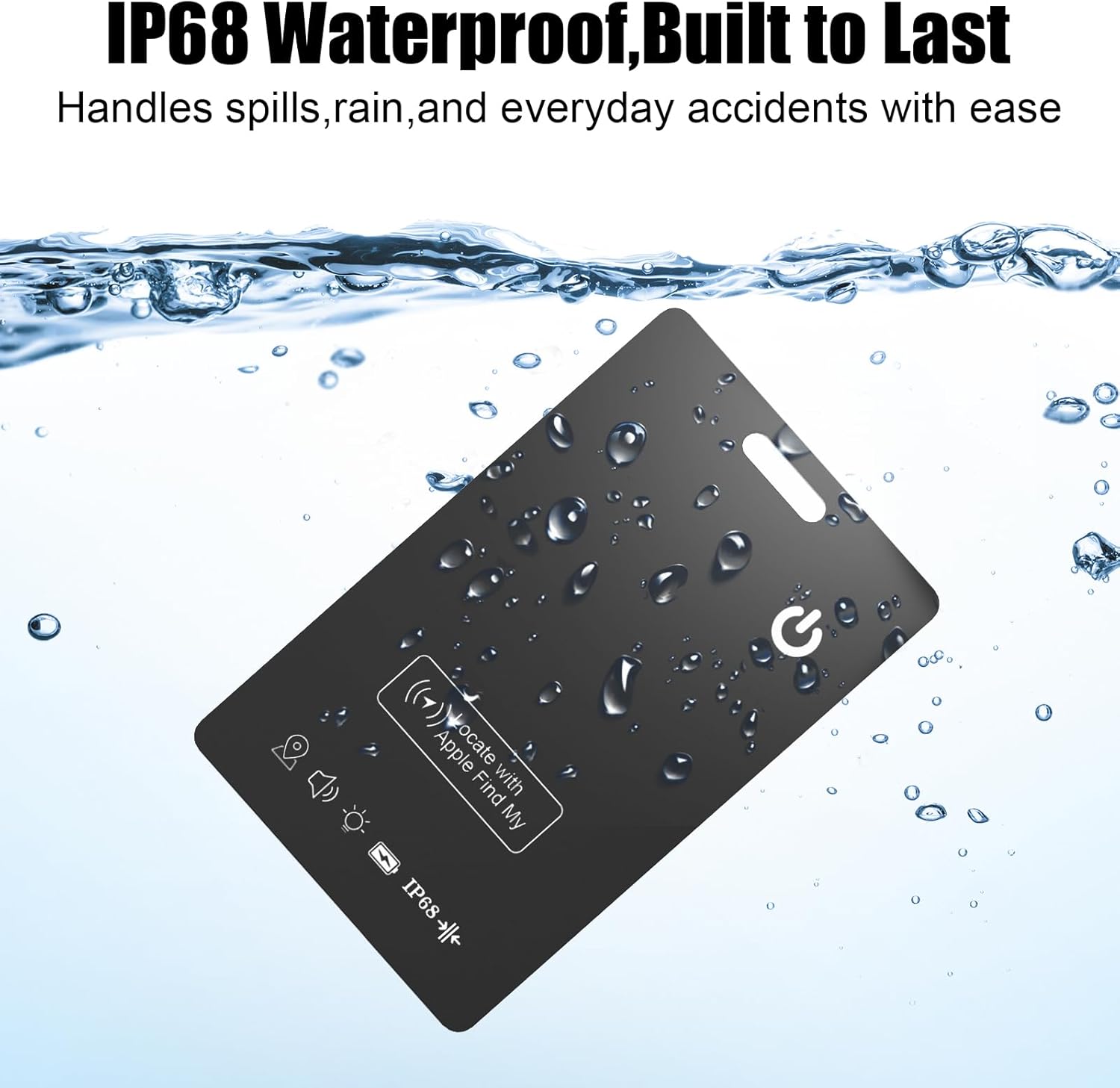 Wallet Tracking Card, Bluetooth Tracker Smart Finder for Apple Find My[MFi Certified],iPhone Card Finder Rechargeable IP68 Waterproof 0.06in Slim Keys Item Locator for Keys, Bags, Passport(iOS Only) - Image 6