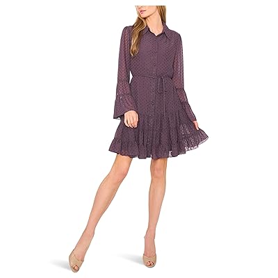 CeCe Tiered Ruffled Button Front Dress Women