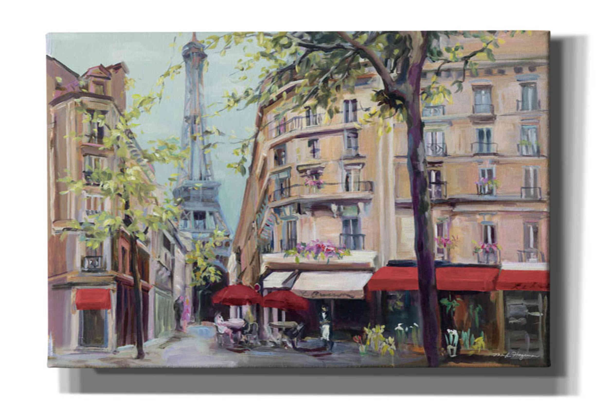 Epic Graffiti 'Springtime in Paris' by Marilyn Hageman, Canvas Wall Art, 40"x60"