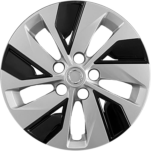 Miniatura 2 de Tapacubos plateados y negros de alta calidad de 16 pulgadas para Nissan Altima 2019, 2020, 2021, 2022, 2023, construcción de clip sólido resistente