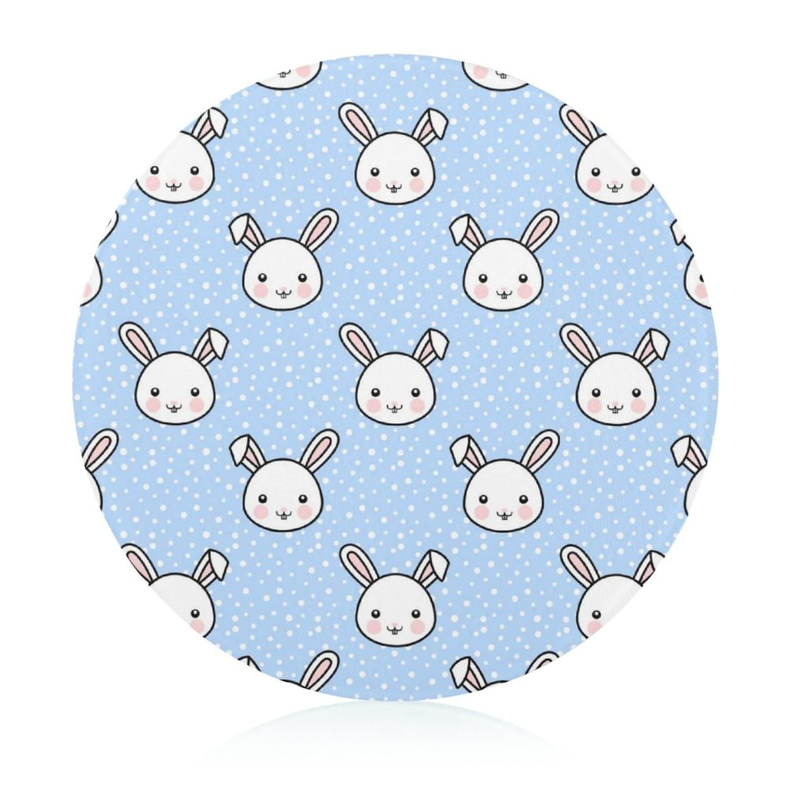 Planche à découper en verre de cuisine 20cm plateau décoratif design lapin dessin animé