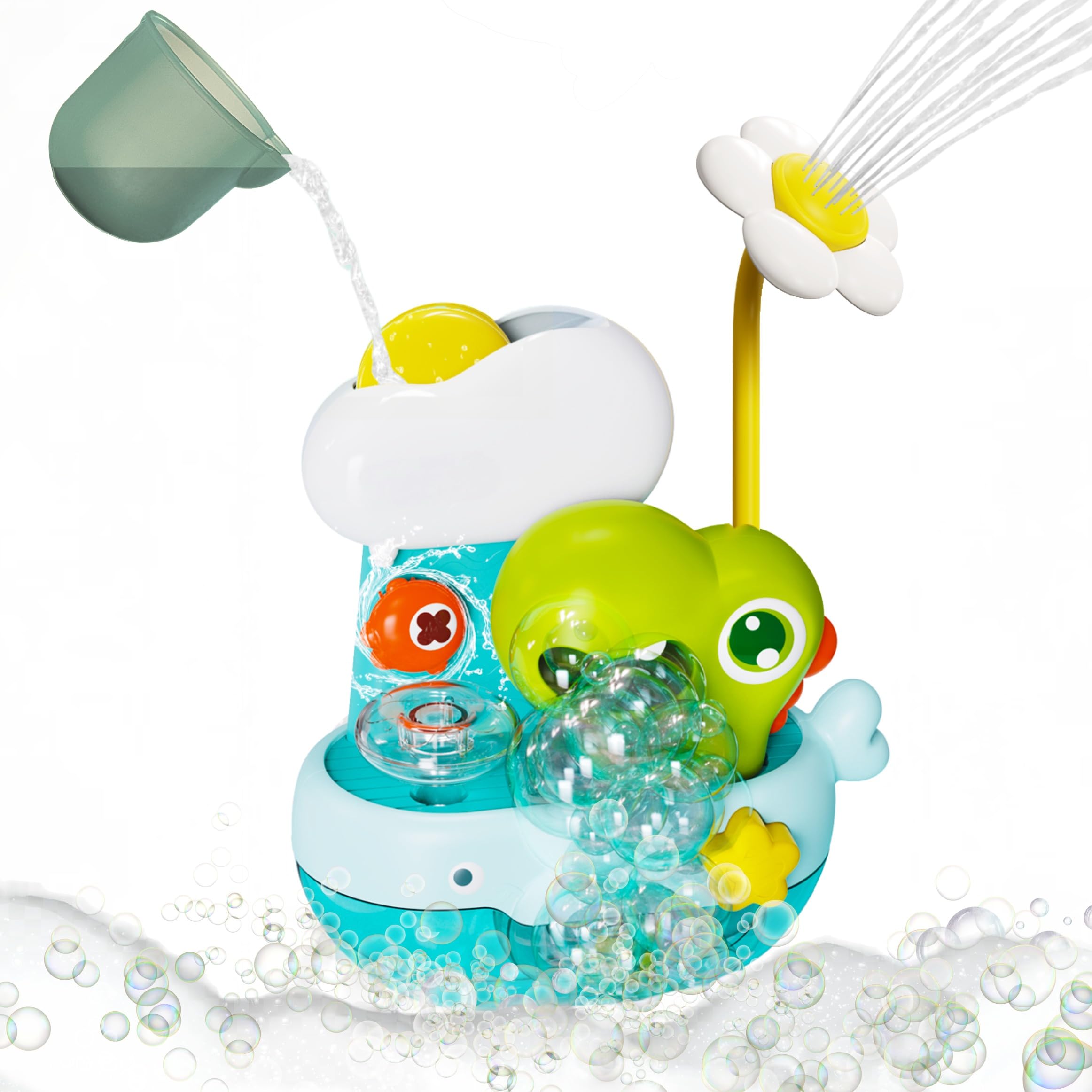 Bagno Di Cartone Venti Docce Bianche E Vasca Da Bagno Con Bolle E Giocattolo Nell'illustrazione