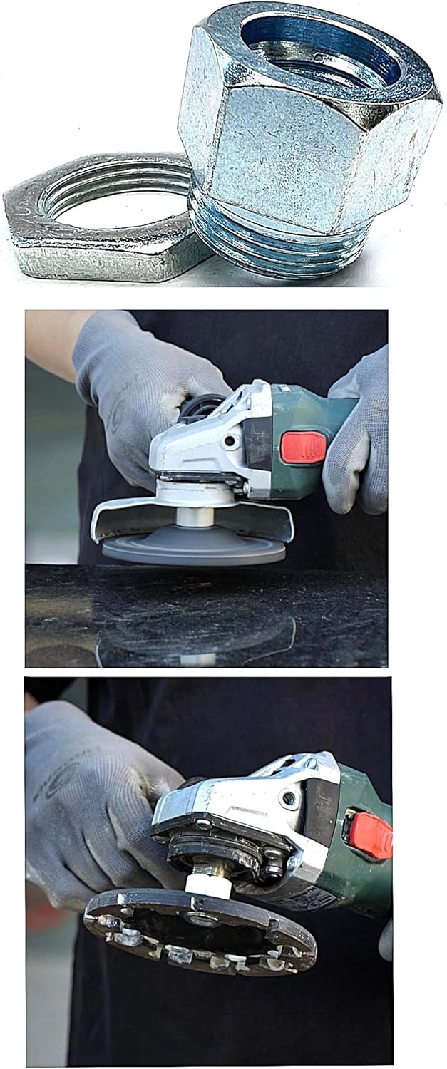 Angle Grinder Adapter - Convert 7/8" Arbor to 5/8"-11 Threaded Hub. Threading Grinding Wheels & Cut-Off Wheels 2pk