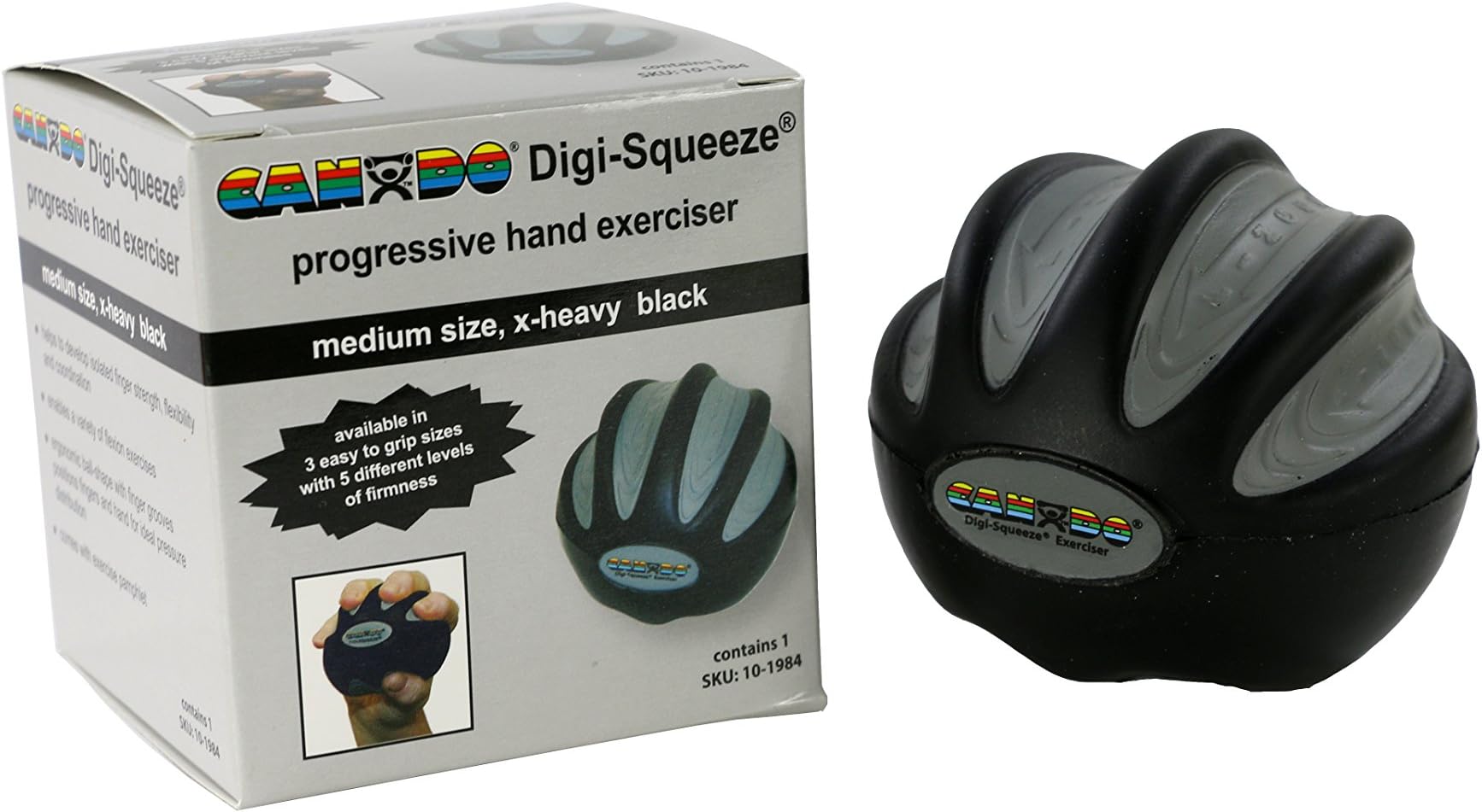 Digi-Squeeze hand Exerciser Medium - Black, x-firm by CanDo