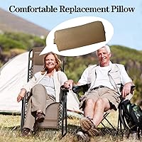 Vista 38 de Ostlttyn Zero Gravity - Almohada de repuesto para silla, color negro, 14.3 x 6.7 x 2.3 pulgadas, relleno de espuma, estilo moderno, soporte