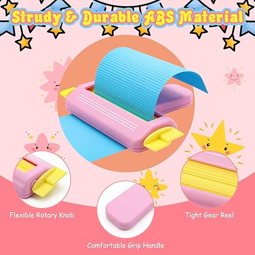 Miniatura 2 de Pletpet - Engarzadora de papel para manualidades, 6.7 x 5.2 x 0.98 pulgadas, herramienta pequeña para hacer forma de onda, herramienta para hacer