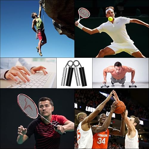 Miniatura 5 de Entrenador de fuerza de agarre, paquete de 4, 50 libras a 200 libras, ejercitador de mano, fortalecedor de antebrazo, dedo, antideslizante, adecuado