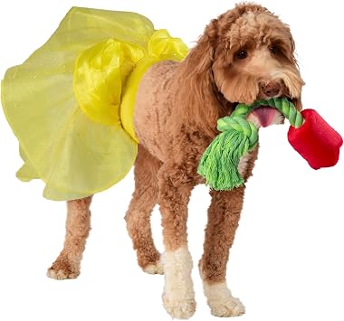 Rubies Disney Princess Belle Tutu and Toy Bundle, As Shown, Medium/Large