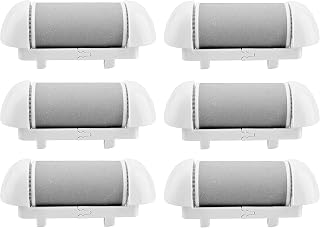 6 Pack Same Rough Replacement Coarse Roller Head for Electric Callus Remover, Foot File Pedicure Tools Refill Rollers for Feet Callus Shaver Pedicure Kit for Cracked Heels and Hard Dead Skin (6pcs Light Coarse)