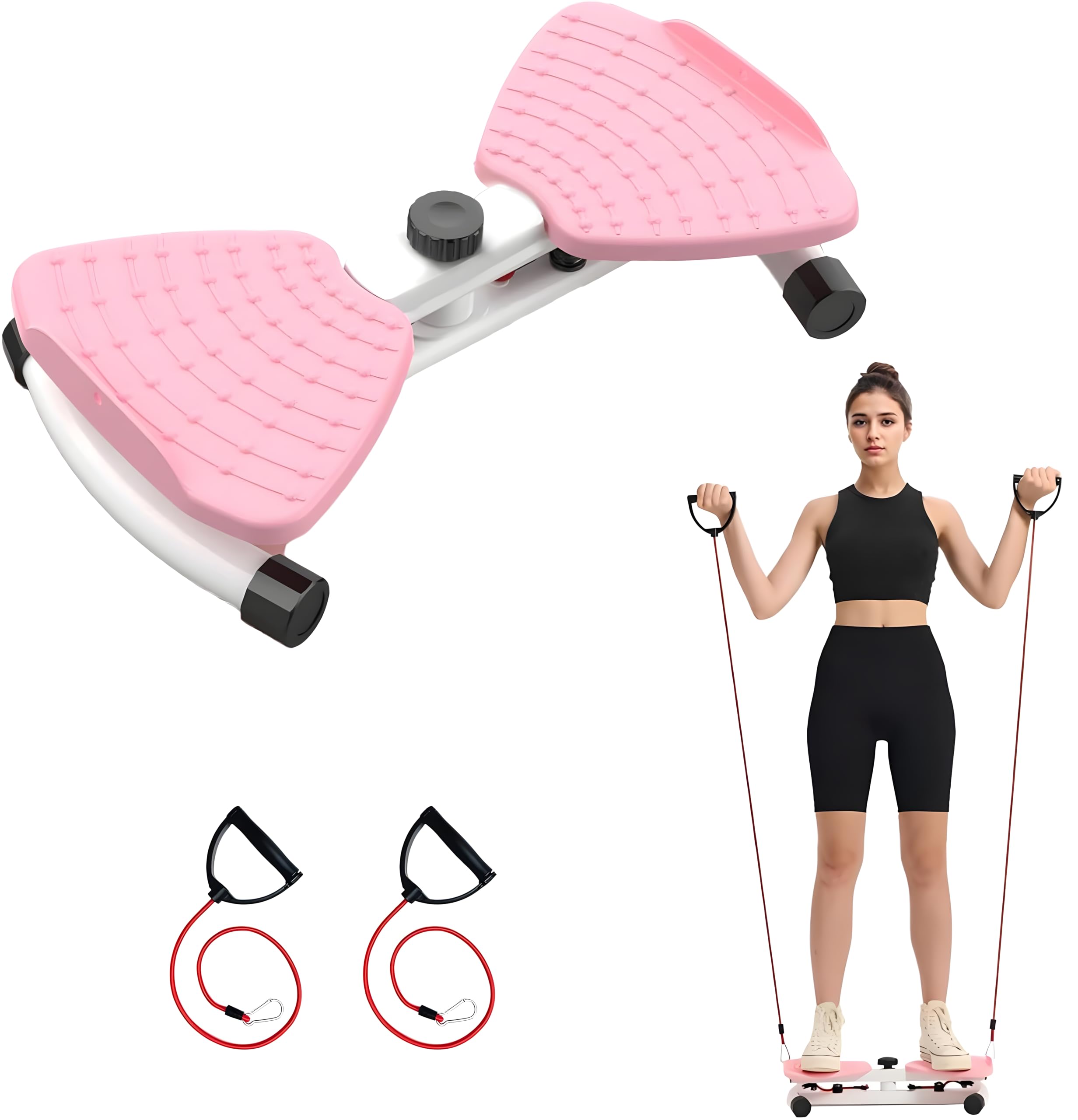 Waist Twist Exercise Machine - 300 lbs Capacity Ab Workout Equipment for Slim Waist & Core Strength | Foot Massage & Weight Loss - Quiet Home Gym Gear