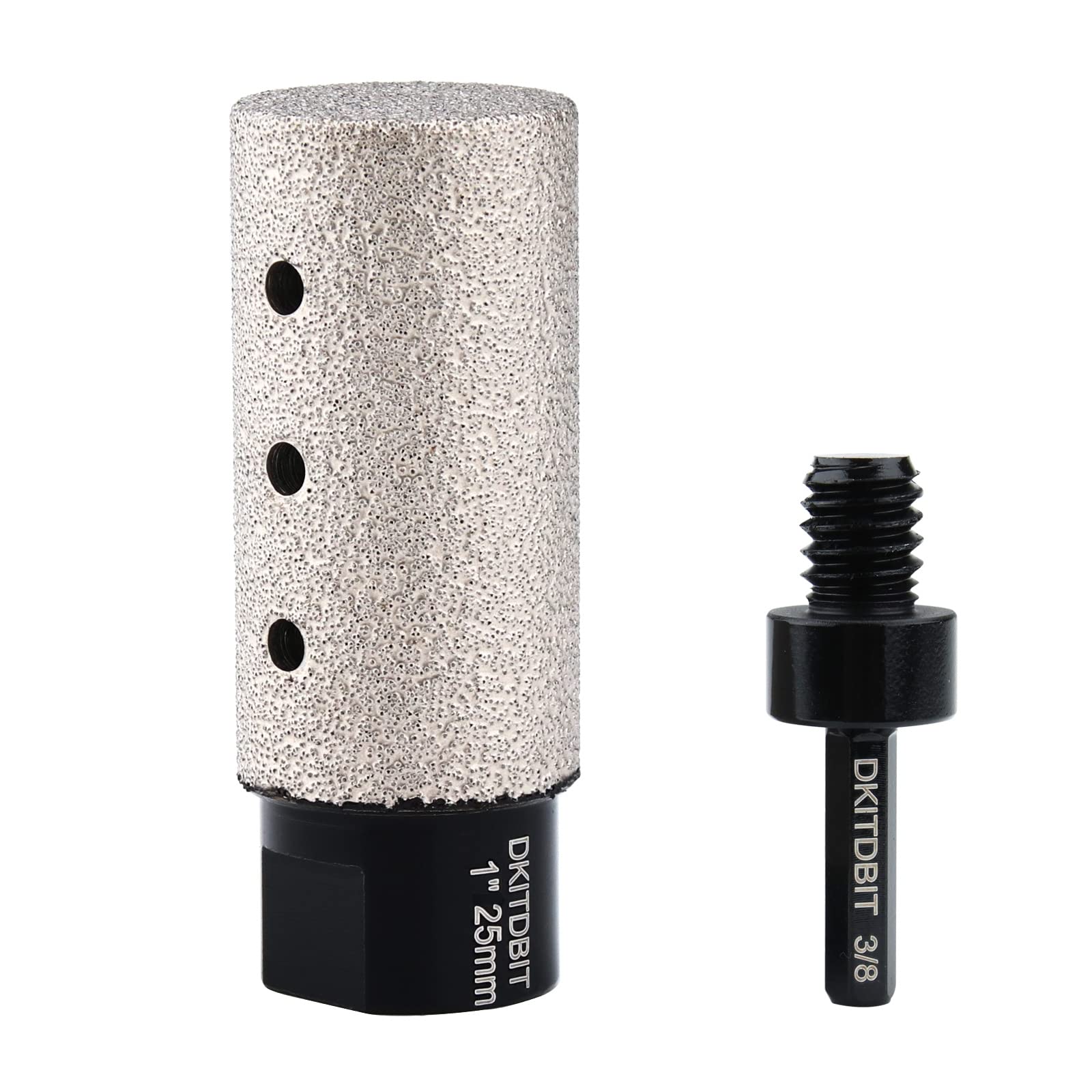 Diamond Coated Finger Bit, 1" Tile Milling Bit to Enlarge Polish Shape Holes on Porcelain Ceramic Marble Granite Tile Countertop, with 5/8-11 Thread