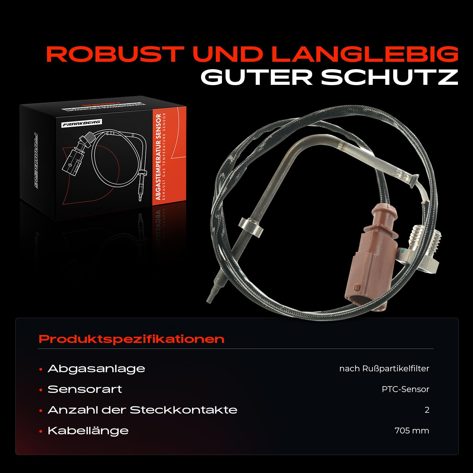 Abgastemperatursensor Vor Rußpartikelfilter für T.i.g.u.a.n 5N I4 2.0L Diesel 2007-2018 03L 906 088 C