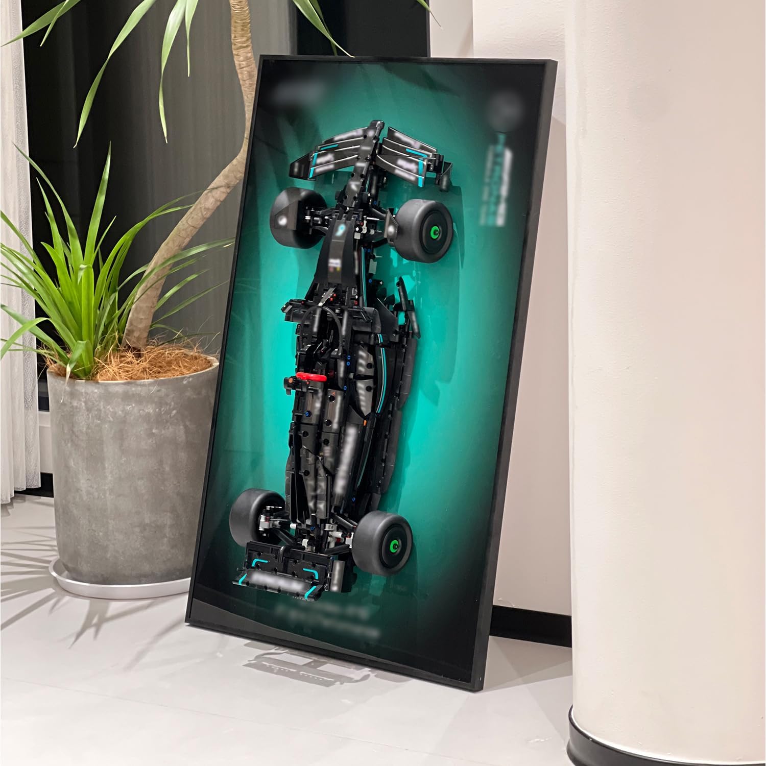 iLuane Display Wallboard for LEGO Technic Mercedes-AMG W14 E 42171 Model Car Building Sets, Adult Collectibles Wall Mount, Room or Office Decor for Men & Women, Gradient Color (No Car Included)