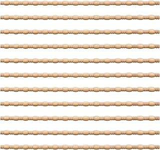 Nuanchu 12 Pcs Unfinished 3D Decorative Wood Trim Molding 15.75inch Decorative Wood Molding Cute DIY Trim for Home Wall Cabinet Shelf Window Door(Gourd Line,15mm)