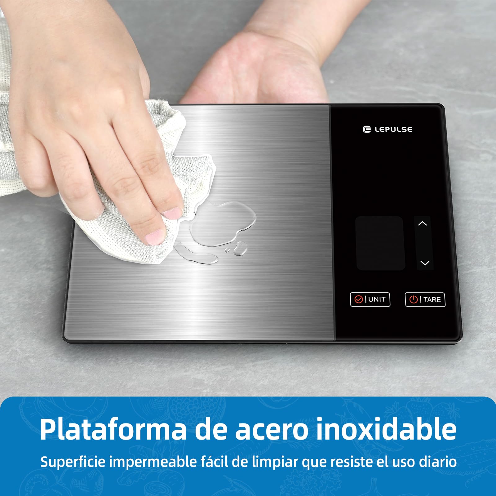 Báscula digital de cocina con cálculo nutricional, báscula de alimentos con 24 análisis nutricionales, báscula nutricional de acero inoxidable de 5 kg, pantalla TFT a color, 50 offline y análisis de