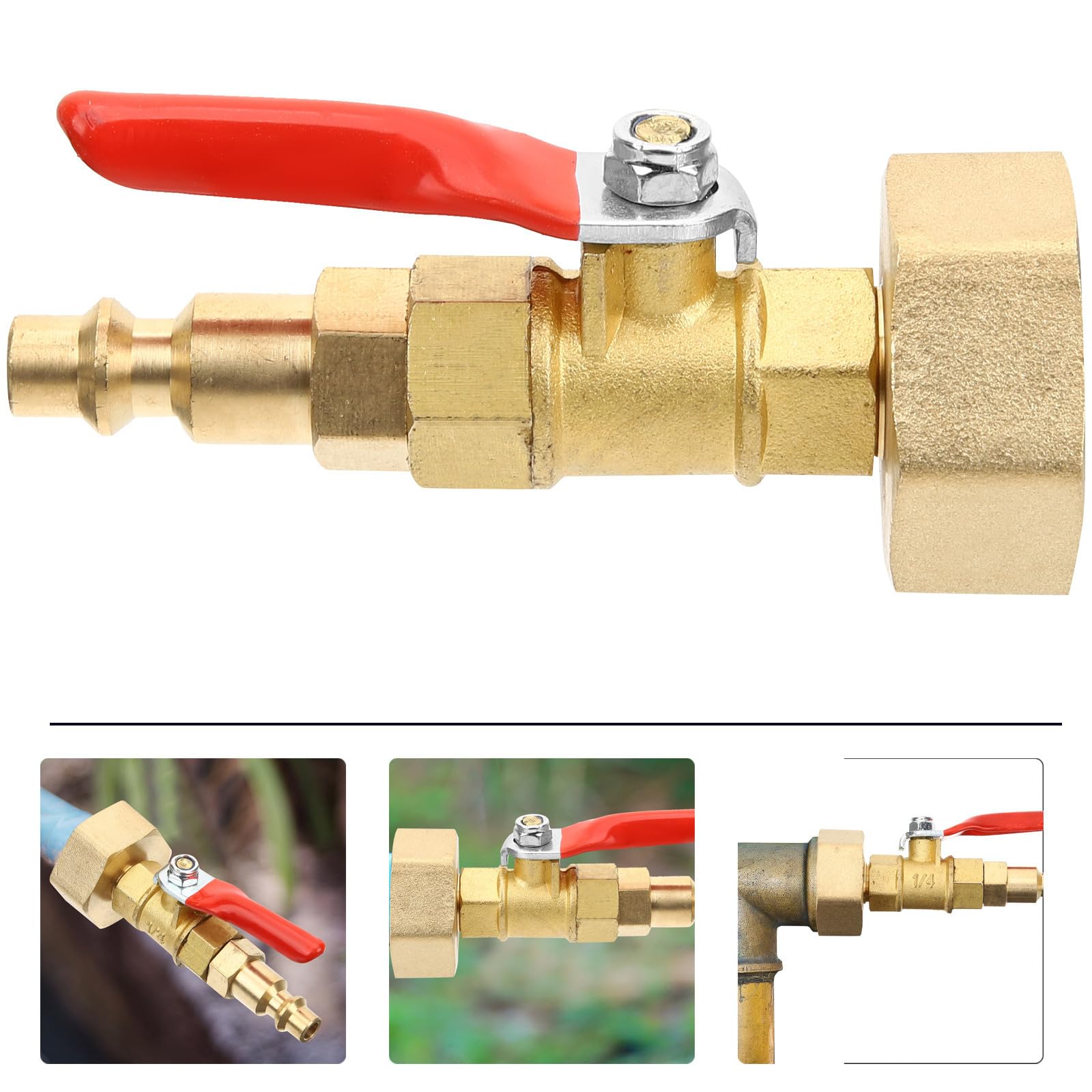 Adaptateur de Purge 1/4 à Filetage Interne en Laiton pour Tuyau D'eau