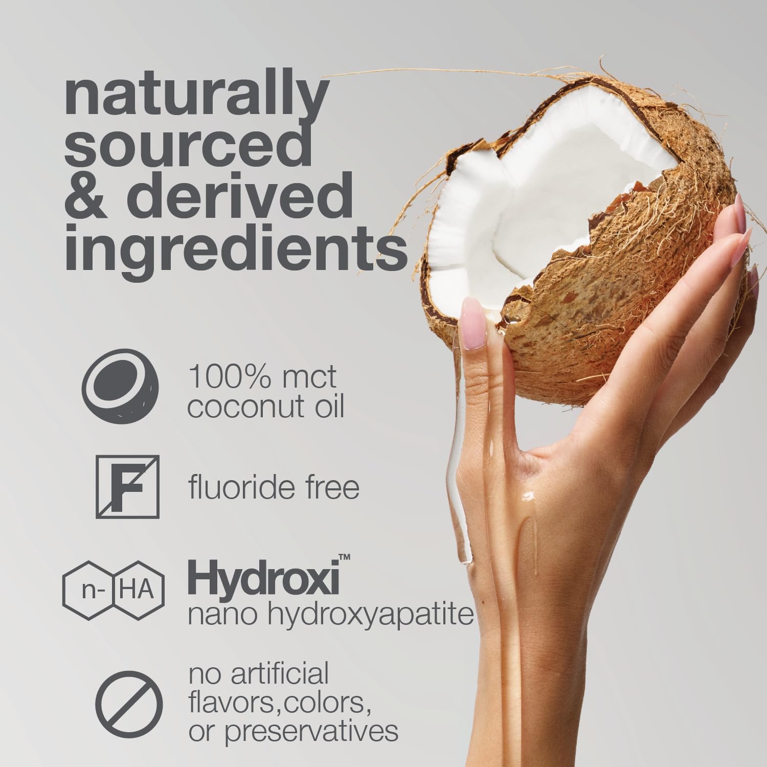 Davids Nano Hydroxyapatite Oil Pulling Oral Rinse Mouthwash, 100% MCT Coconut Oil, Promotes Teeth and Gum Health, Natural Whitening, Essential Oils to Fight Plague & Freshen Breath, Mint Flavor, 9 oz - Image 4