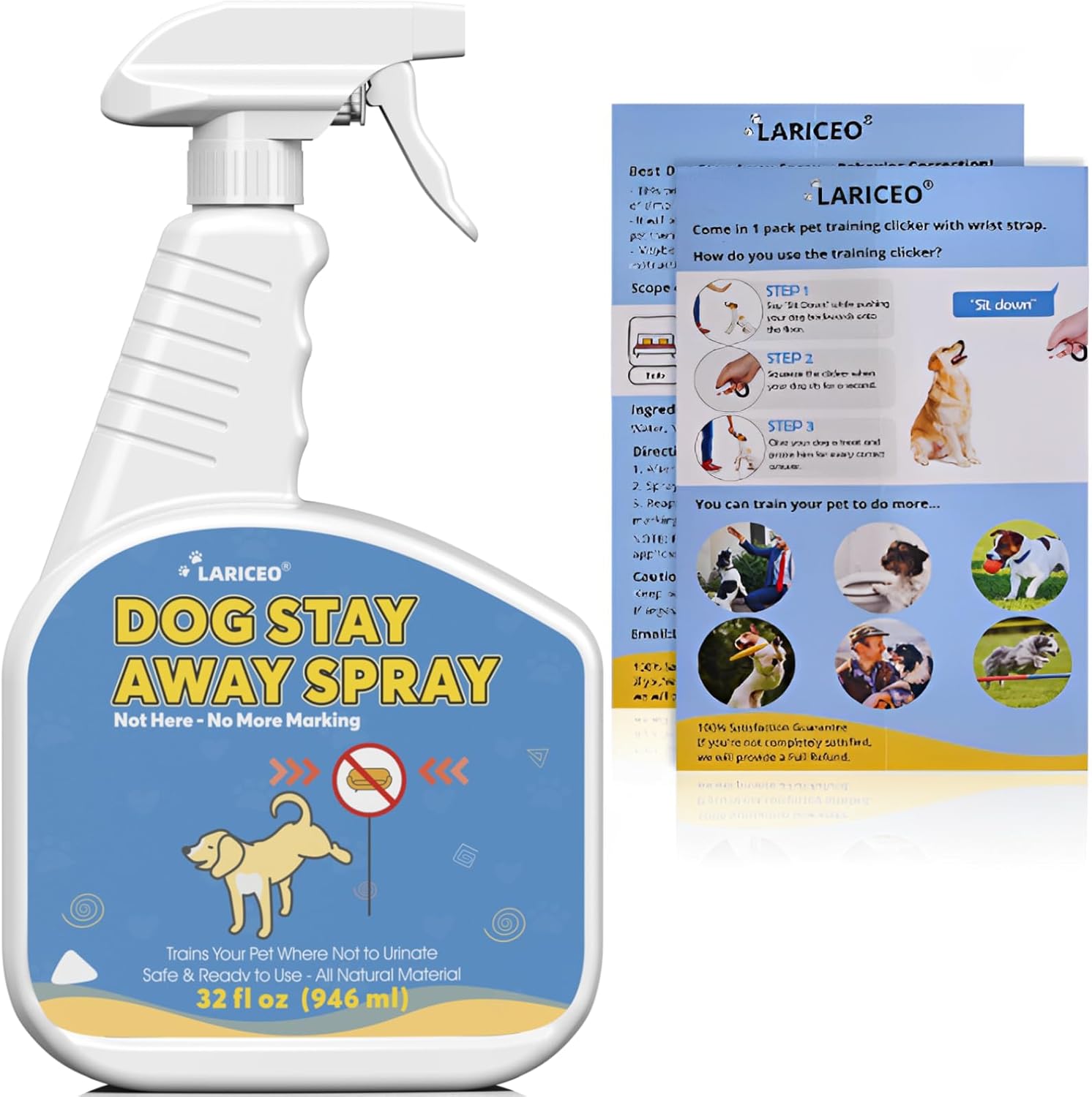32oz Pet No More Marking for Indoors & Outdoor Use, Not Here Dog Spray for Dogs to Stop Peeing, Dog Stay Away Here No More Pee