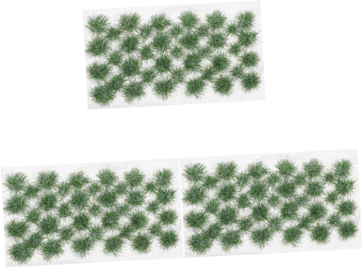 TOYANDONA 3sets Artificial Grass Clusters for Miniature Gardens Realistic DIY Landscape Ornament for Table and Railway Scenes Fade-Resistant Greenery for Outdoor Decoration
