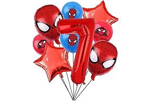 ZHIHUI Birthday Decorations with 32-Inch Number 2 Spiderman Balloon