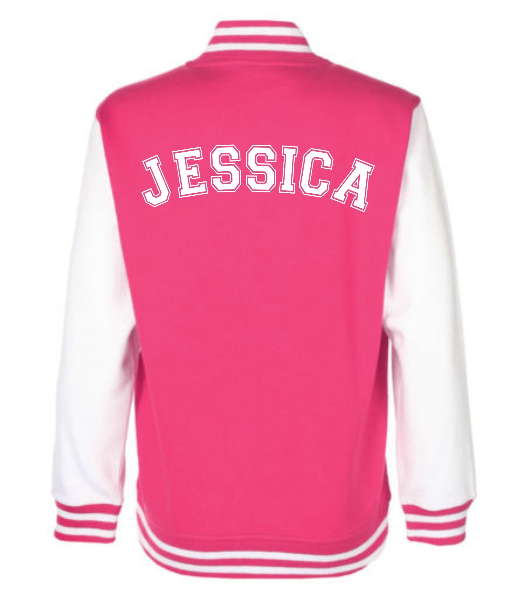 PERSONNALISE/Veste DE Baseball - Taille Adulte - avec Votre Initial imprimée sur Le Devant et Votre prénom au Dos.