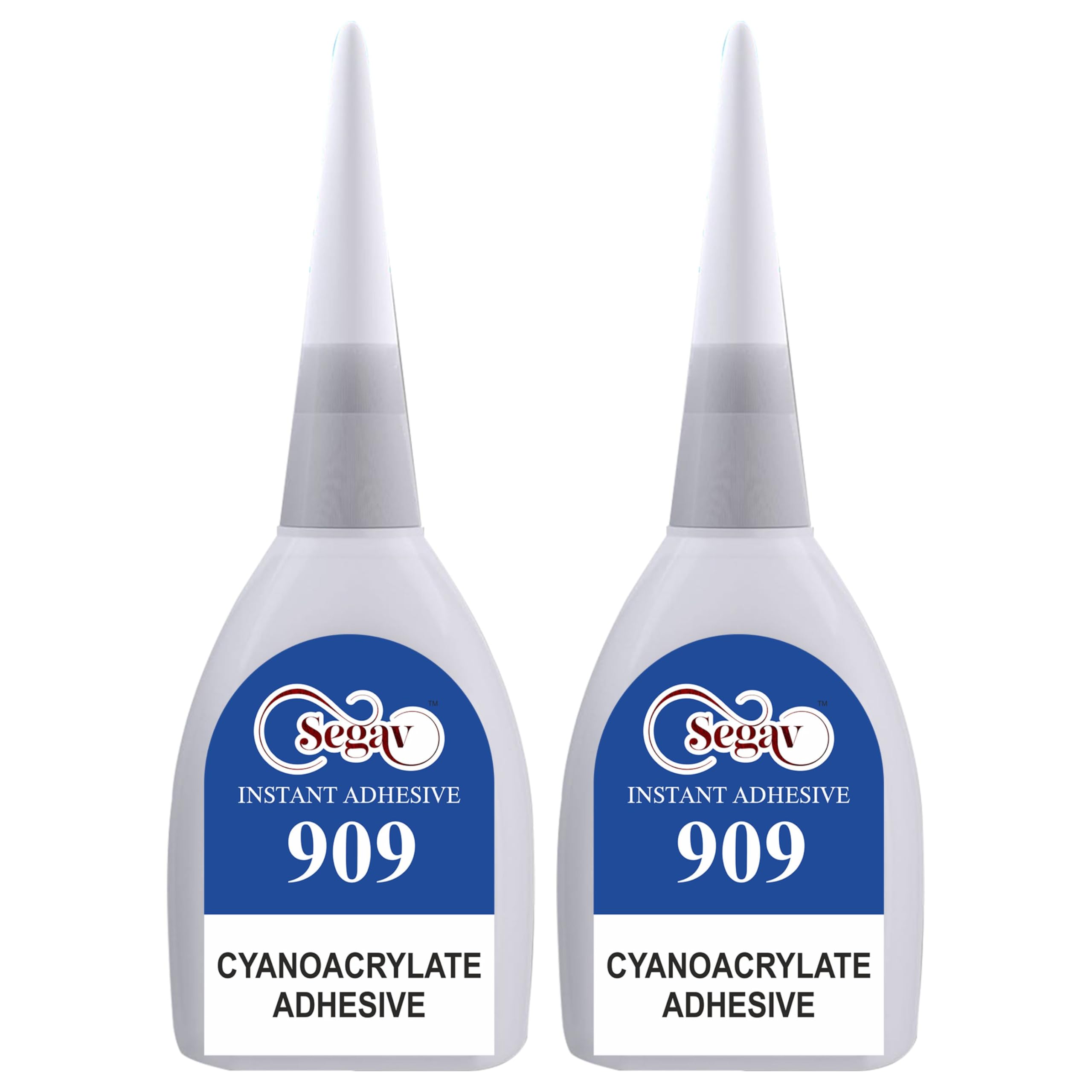 909 Instant Adhesive 20g | Transparent | For Stone, Tiles, marble fitting and ceramic work | Fast Bonding, hard to reach surfaces, bonds in seconds, waterproof, multi material pack of 2-image-2
