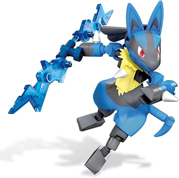 مجموعة بناء Mega Construx Pokemon Lucario مع شخصيات مميزة وألعاب بناء للأطفال (71 قطعة)
