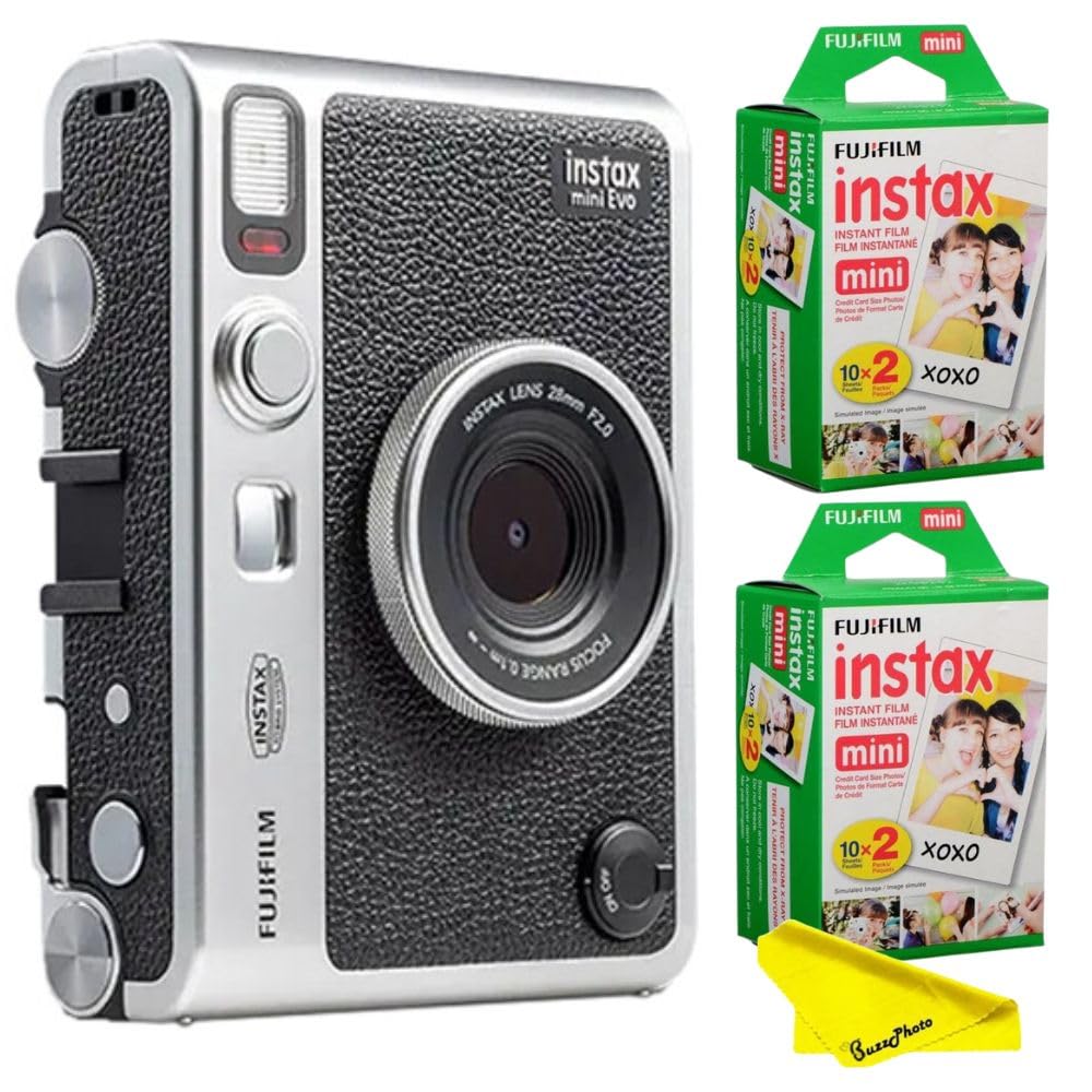 Fujifilm instax mini Evo 本体に40枚フィルム入り Amazon | 富士フイルム Instax Mini EVO インスタントカメラ Instax