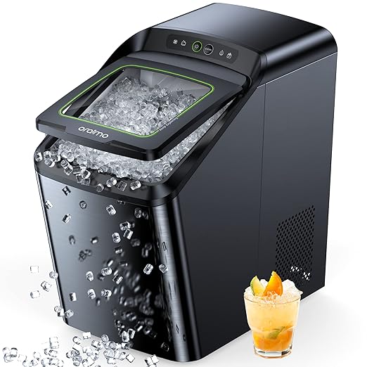 Oraimo Nugget Ice Maker, Ice Makers Countertop, 26 Lbs Chewable Ice per