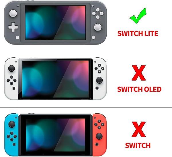 PlayVital ZealProtect Funda Protectora Dura para Nintendo Switch Lite Accesorios Carcasa con Protector de Pantalla & Tapas de Agarre para el Pulgar & Pegatinas de ABXY Dirección Botón - 2