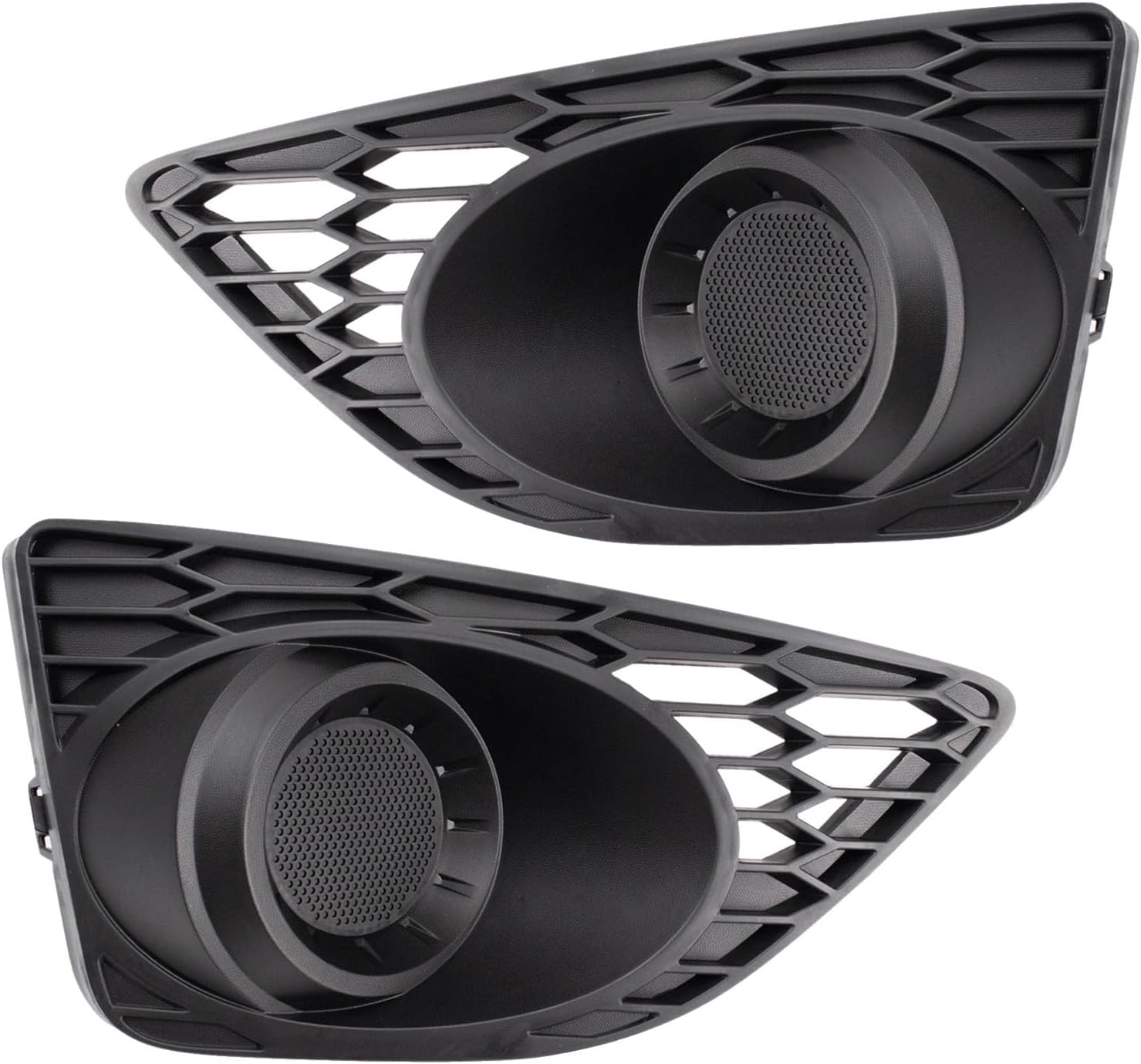 TRQ Front Driver & Passenger Side Fog Light Hole Cover Set,Fog Light Cover Set Compatible with 2010-2012 Ford Fusion FO1038141 FO1039141