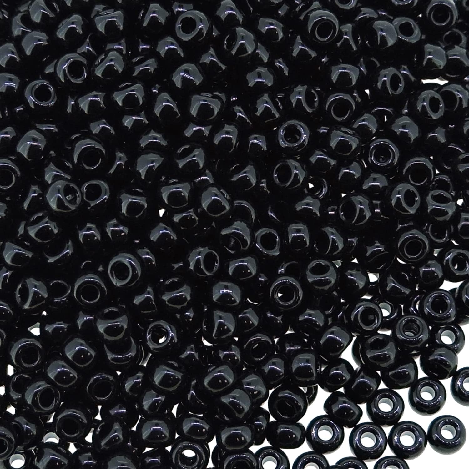 Miyuki Round Seed Bead Size 8/0 22g-Tube Opaque Black - Image 3