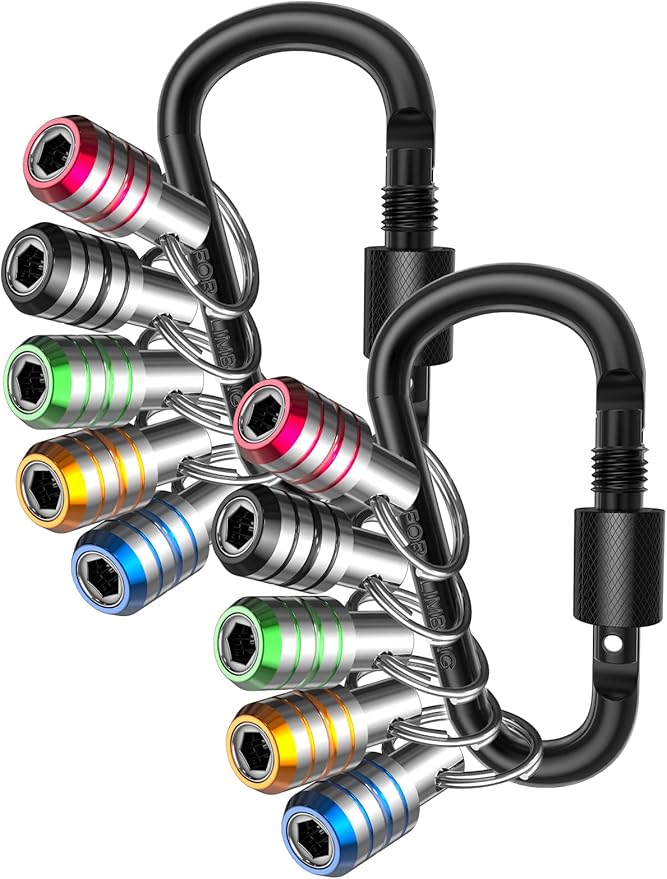 Bit Holder, 1/4inch Drill Bit Holder Keychain for Impact Driver Pull