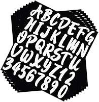 Vista 9 de 10 hojas de calcomanías de letras de vinilo, números de buzón, letras autoadhesivas para buzón, número de dirección, hogar, negocios, cocina, Negro