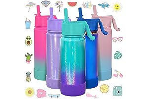 ChillOut Life Water Bottle: 17 oz Insulated Kids Water Bottle for School