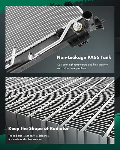 Vista 282 de SCITOO Radiador 2839 apto para Jeep 2006-2010 para Jeep para Commander 3.7L 2005-2010 para Jeep para Grand Cherokee 3.7L 2005-2009 para Jeep