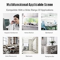 Vista 5 de Cubo de basura empotrado para encimera, tapa abatible, acero inoxidable, negro, 13 pulgadas de ancho x 10 pulgadas de profundidad x 5 pulgadas