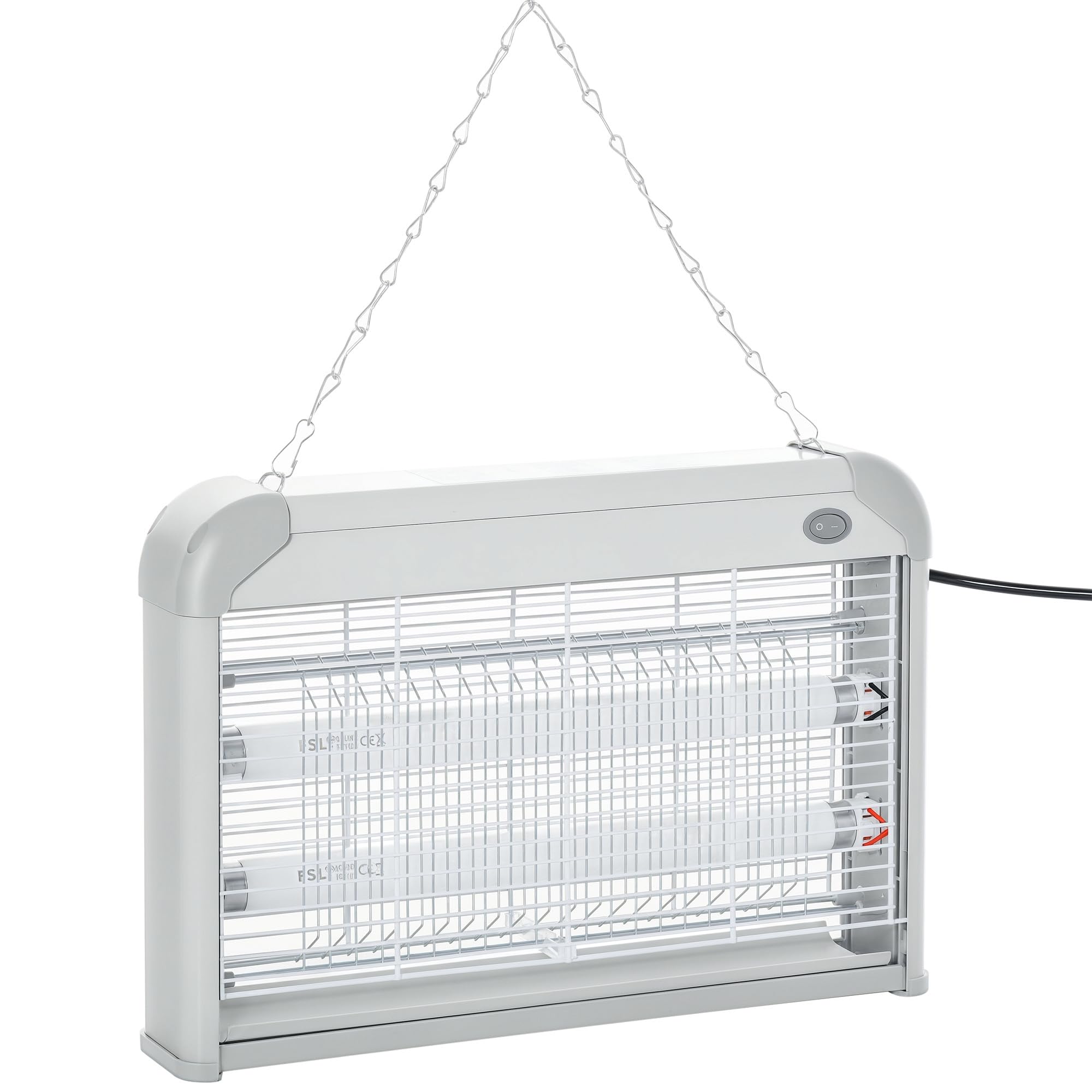 Outsunny Lampe UV Anti-​Insectes Anti Moustique Tue Mouche électrique destructeur d'insectes 20 W Gris