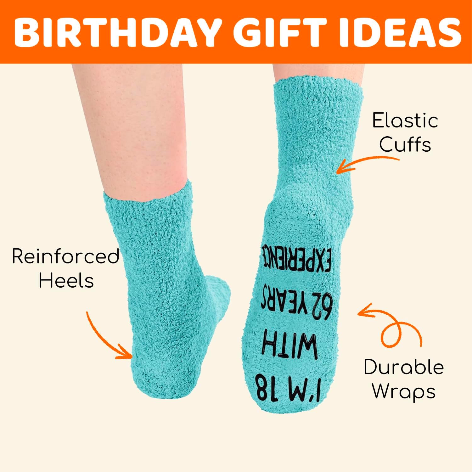 HAPPYPOP Birthday Gifts Ideas for Women - Gifts for 71-100 Year Old Female, Birthday Socks - Image 5