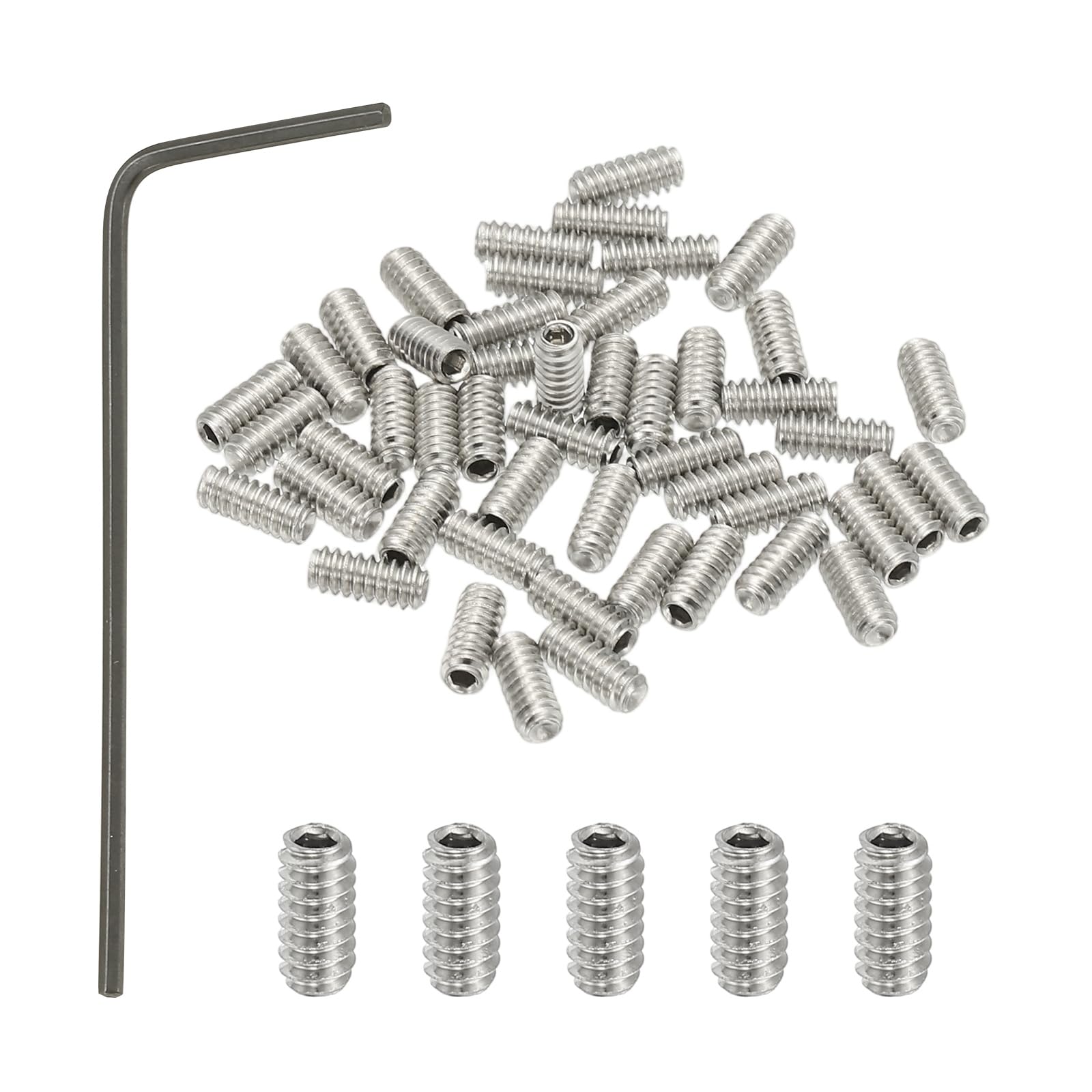 PATIKIL #4-40x1/4" Internal Hex Socket Set Grub Screws