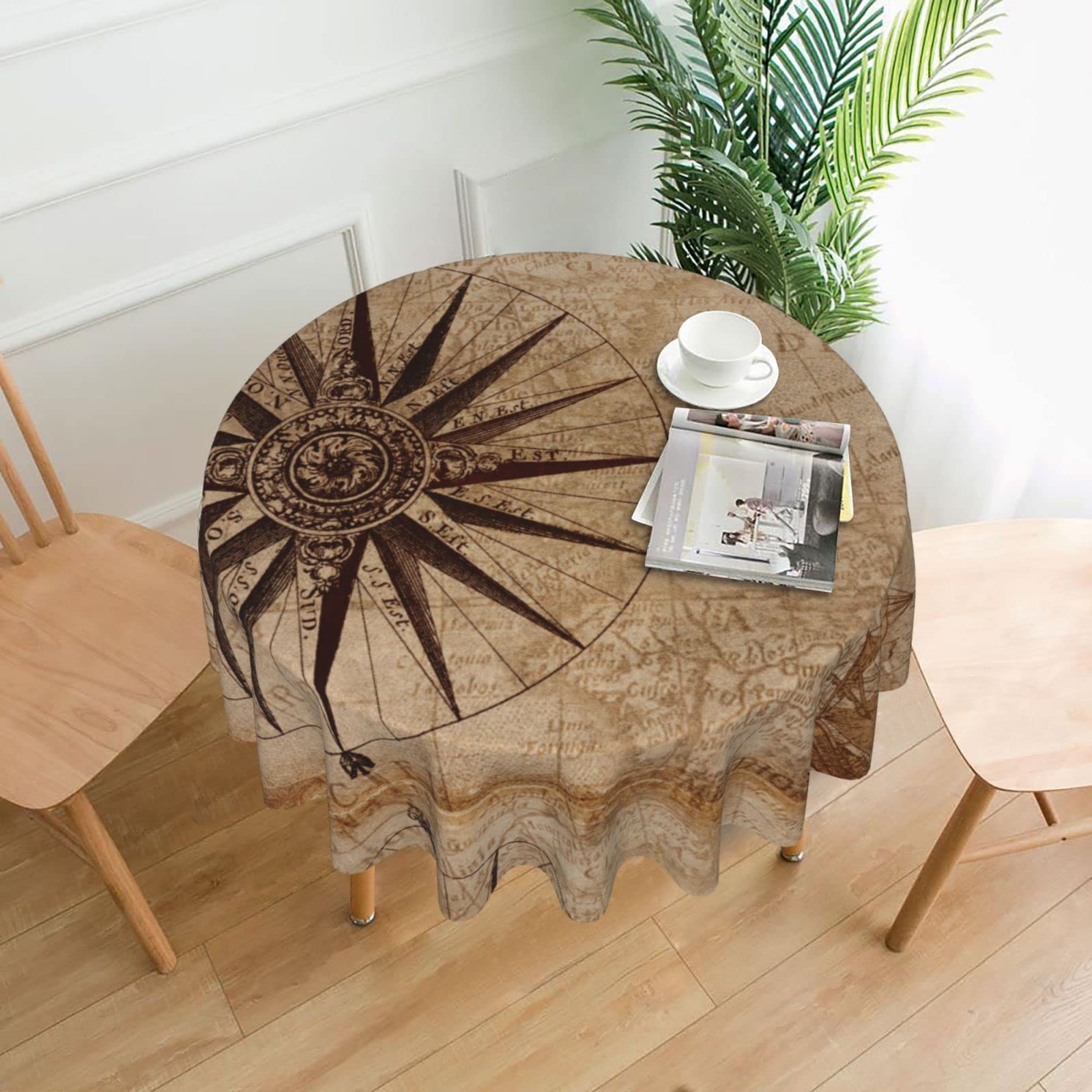 Nappe ronde en polyester de qualité supérieure lavable pour grands dîners