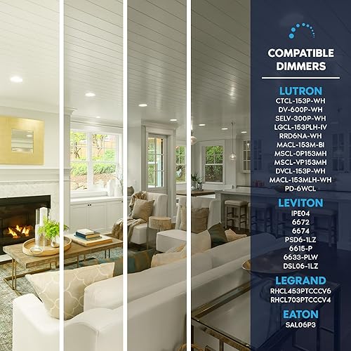 Miniatura 4 de LUXRITE Bombilla LED BR20, equivalente a 45 W, blanco natural de 3500 K, regulable, 460 lúmenes, bombilla LED R20 de 6.5 W, Energy Star,