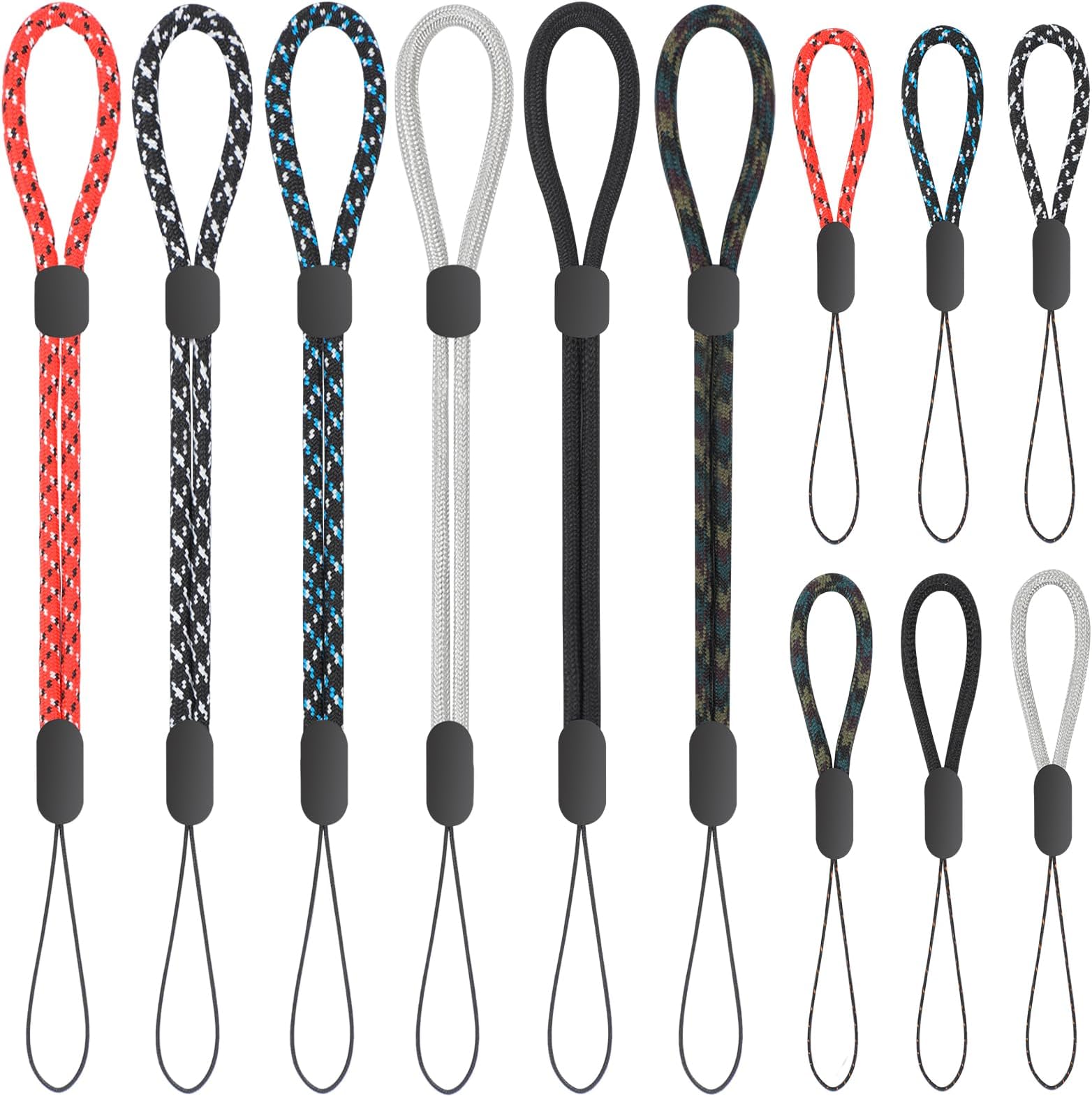 FrgKbTm Hand Wrist Strap Lanyard, Adjustable Nylon Colorful for Mobile Phone, Camara, USB Flash Drive, ID Name Tag Badge