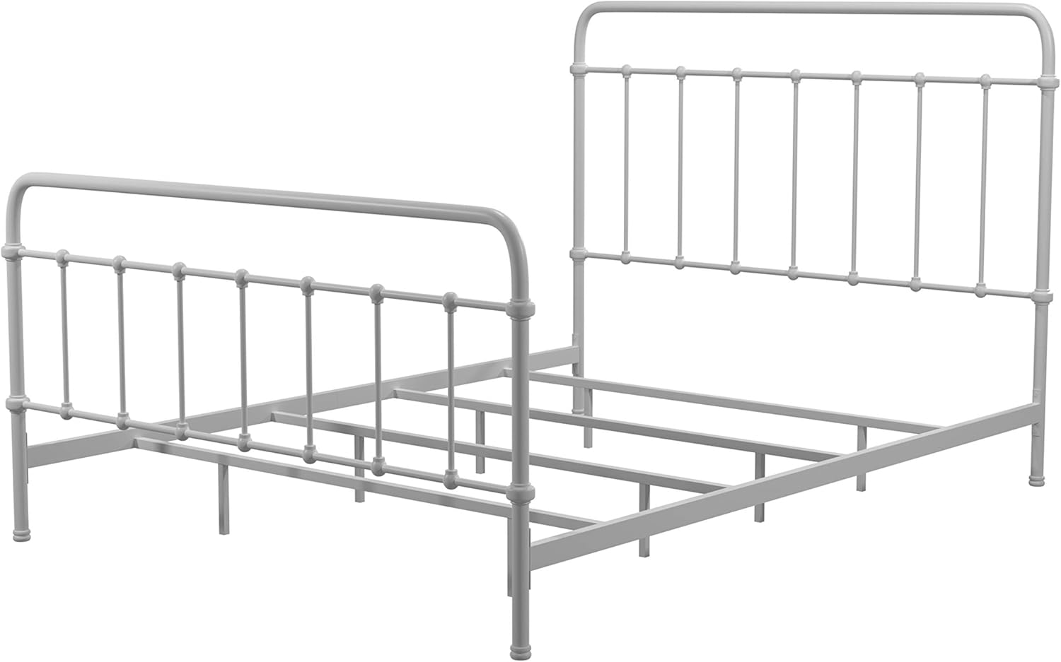 Metal bed, Queen, White Home & Kitchen