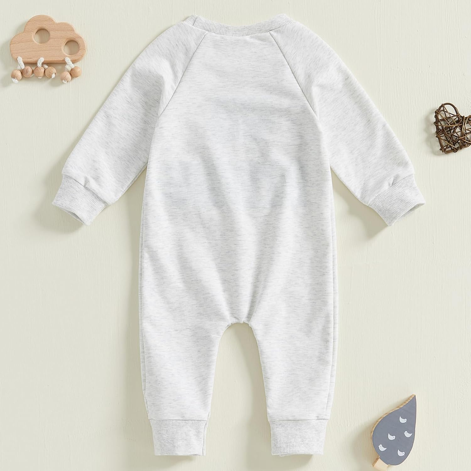 Baby Boy Girl Football Outfit Go Birds Embroidered Romper Long Sleeve Crewneck Jumpsuit Newborn Fall Winter Outfit - Image 3